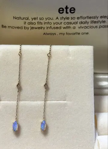 ete K10 오팔 체인 귀걸이