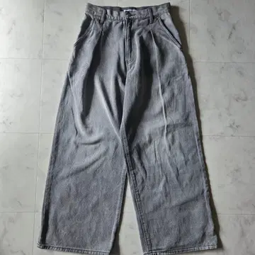 바빌론 2025년 데님 턱 팬츠 그레이 아름다운 실루엣 와이드