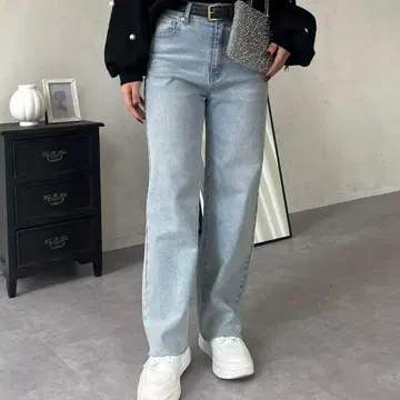 [ MOMO ] 스트레치 슬림 스트레이트 데님