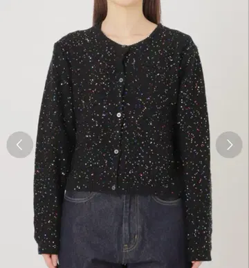 IENA 컬러풀 스팽글 니트 가디건 크루넥 가디건