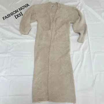 FASHION NOVA [ XS ] 베이지 롱 가디건 아우터 구제 의류