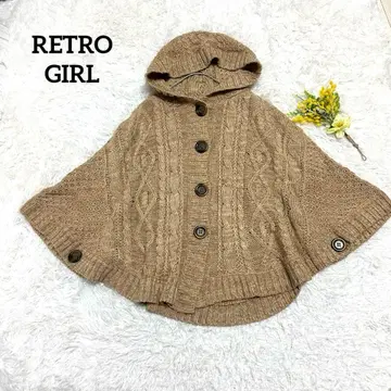 판초 니트 겉옷 후디 캐주얼 니트 판초 베이지 [ F ]