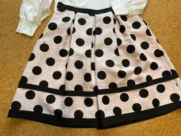 M'S GRACY 도트 무늬 플레어 스커트 42~44