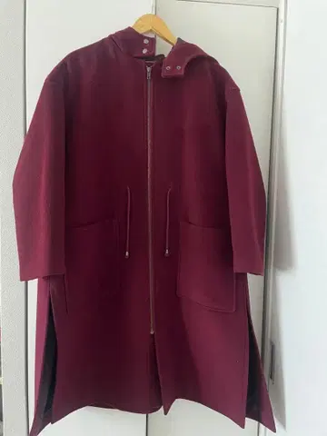 ROSE BUD 버건디 롱 코트