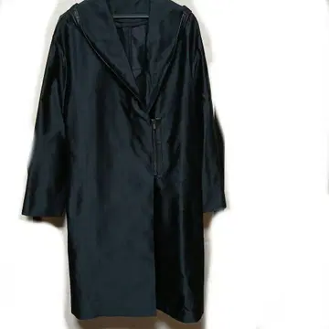 , 후드 부착 코트 블랙 15호