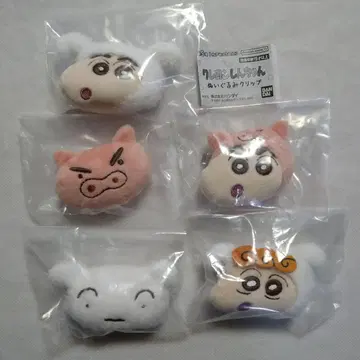 짱구는 못말려 봉제 인형 클립 전 5종 세트