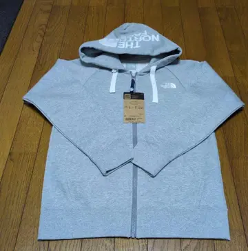 THE NORTH FACE 라이트 그레이 풀 집업 후드티 후드 자수 M