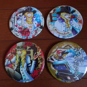 원피스 캐번디시 캔뱃지 4개 세트