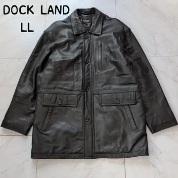 양가죽 가죽 자켓 블랙 LL 카 코트 천연 가죽 블랙 DOCK LAND