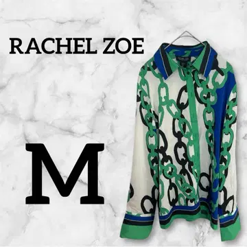 새상품급 RACHEL ZOE [ M ] 체인 패턴 긴팔 셔츠