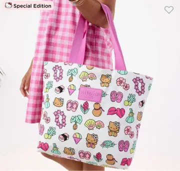 하와이 한정판 알로하 컬렉션 헬로키티 일광화상 키티 토트백