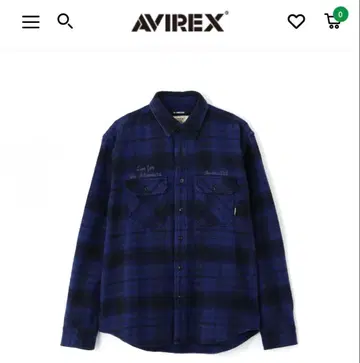 [ 미사용 새상품 ] AVIREX/아비렉스 플란넬 셔츠 2XL 네이비
