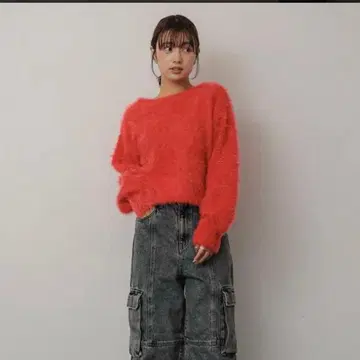 센스 오브 플레이스 크롭 샤기 스웨터 미사용 새상품 택 포함