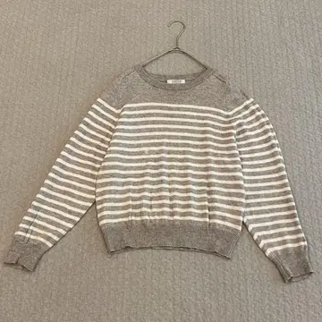 [ 알파카 혼합 ] 휴먼 우먼 스웨터 보더 무늬 M [ b29 ]