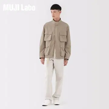MUJI Labo 신사 나일론 워크 블루종 샌드 베이지 XL