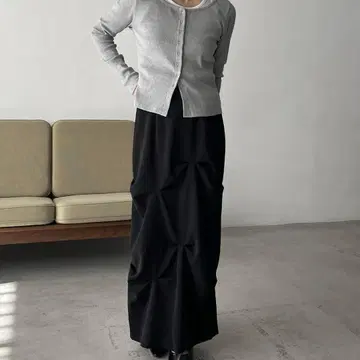 CAPRICIEUX LE MAGE 턱 드레이프 스커트