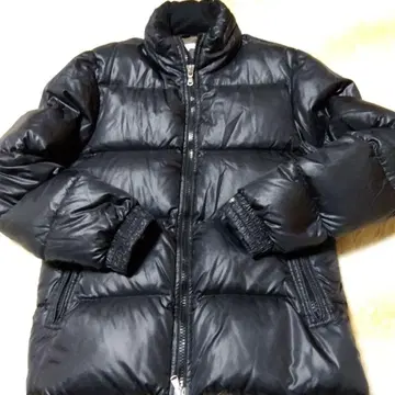 블랙 다운 자켓 풀 집업