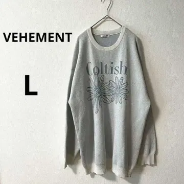 비아멘토 맨투맨 트레이닝복 L 그레이 일본제 오버 사이즈