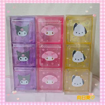 [ 낱개 판매 가능 ] 마이멜로디 쿠로미 포차코 수납 박스 3개 세트