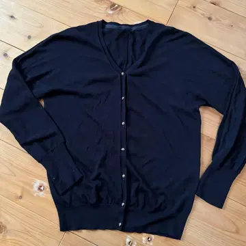 K.T 레이온 블랙 블랙 겉옷 가디건 키요코 타카세