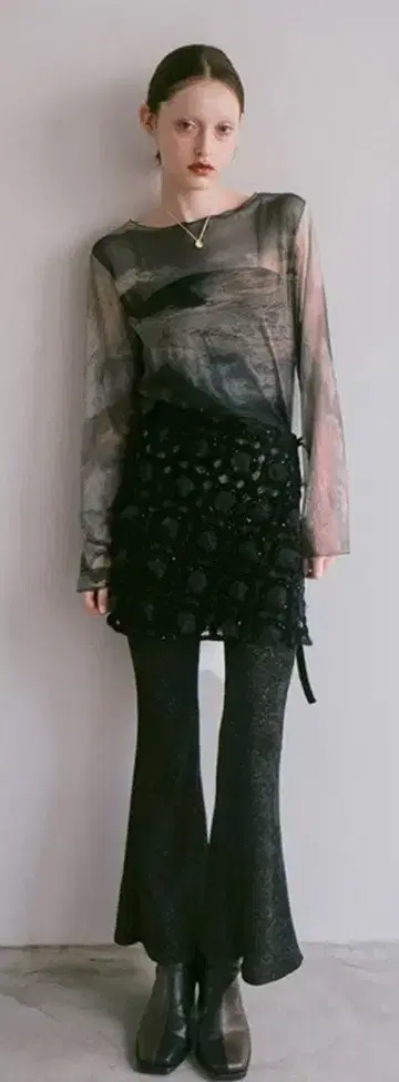 Glitter Velour Stretch Pants sahara