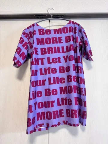 필사이클 T셔츠 퍼플 프린트