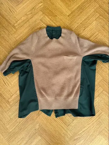 사카이 sacai 17AW 플리츠 패널 니트탑