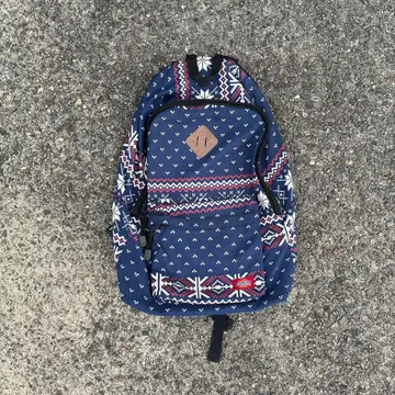 Dickies 네이비 기하학 패턴 백팩