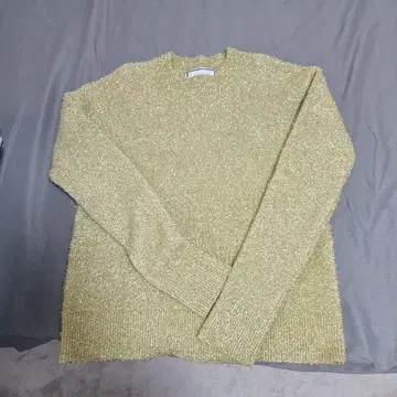 Adonisis 골드 라메 니트 스웨터 긴팔