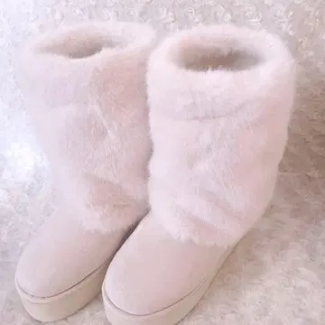 LIPSERVICE 2way 커버 어그 부츠 아이보리 L 사이즈