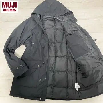 새상품급 MUJI 무인양품 다운 자켓 코트 남성용 Xl 사이즈 블랙
