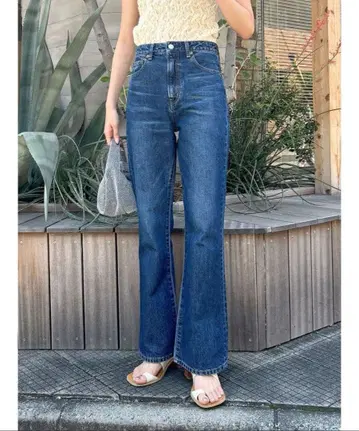 ungrid 빈티지 하이웨스트 플레어 데님 24inch