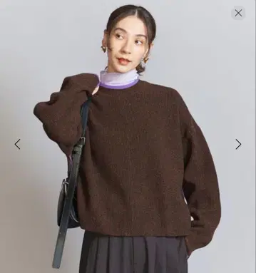 뷰티앤유스 유나이티드 애로우즈 라인 크루넥 니트