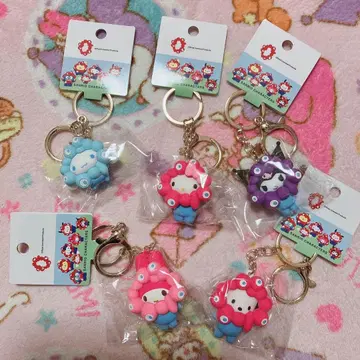 산리오 미야쿠미야쿠 파스텔 컬러 키링 5개 세트