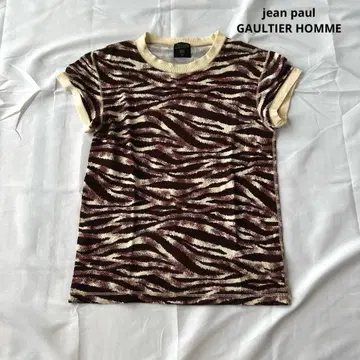 장 폴 고티에 티셔츠 반팔 제브라 패턴 애니멀 M