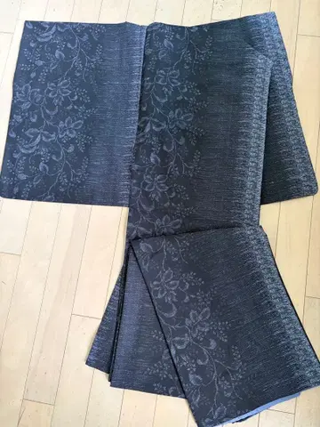 워셔블 기모노 블랙 이중 기모노 오시마풍 L