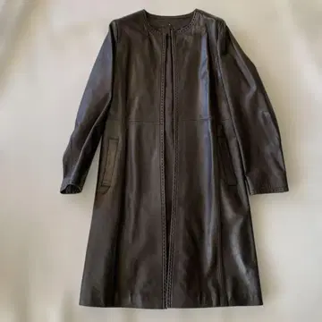 고급 양가죽 가죽 코트 자켓 브라운