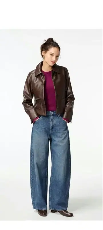 유니클로 배기 커브진스 Blue 22