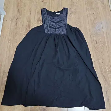 SamansaMos2 슬리브리스 레이스 원피스 블랙 프리 사이즈