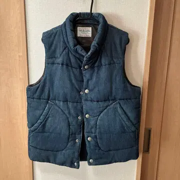 다크 블루 퀼팅 다운 베스트 L