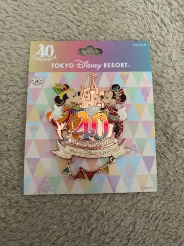 도쿄 디즈니 리조트 40주년 기념 핀 배지