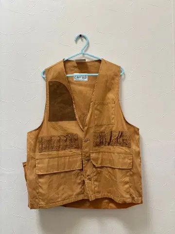 프린지 헌팅 베스트 베이지 vintage 빈티지 구제 의류