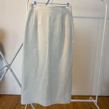 GALERIE VIE 아이보리 코튼 타이트 스커트 슬릿