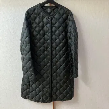 UNIQLO 노카라 라이트 다운 롱 기장 다운 코트