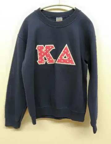 GILDAN 맨투맨 K 자수 네이비 크루넥 맨투맨