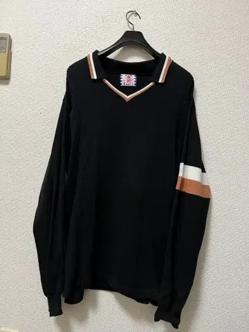 코튼 니트 스웨터 / XL 블랙 뜨개질 스트레치 블랙