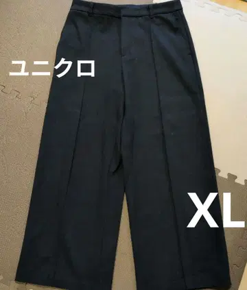 UNIQLO 브러쉬드 저지 와이드 팬츠 네이비 XL