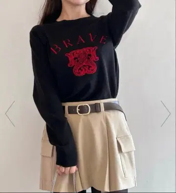 SNIDEL 베이지 플리츠 스커트 벨트 없는 스커트만