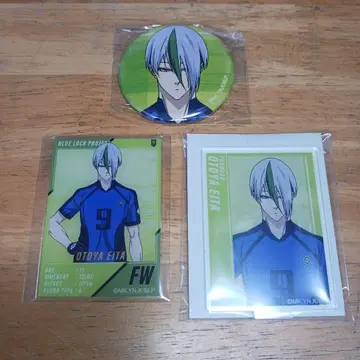 오토야 에이타 아크릴 스탠드 & 캔뱃지 & 아크릴 카드 3종 블루 록