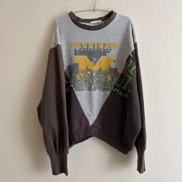 Via.J 빈티지풍 리메이크 트레이닝복 오버 사이즈